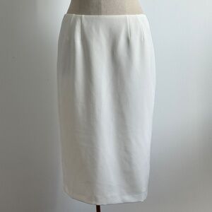 Kasper - Cream Pencil Knee Length Skirt
